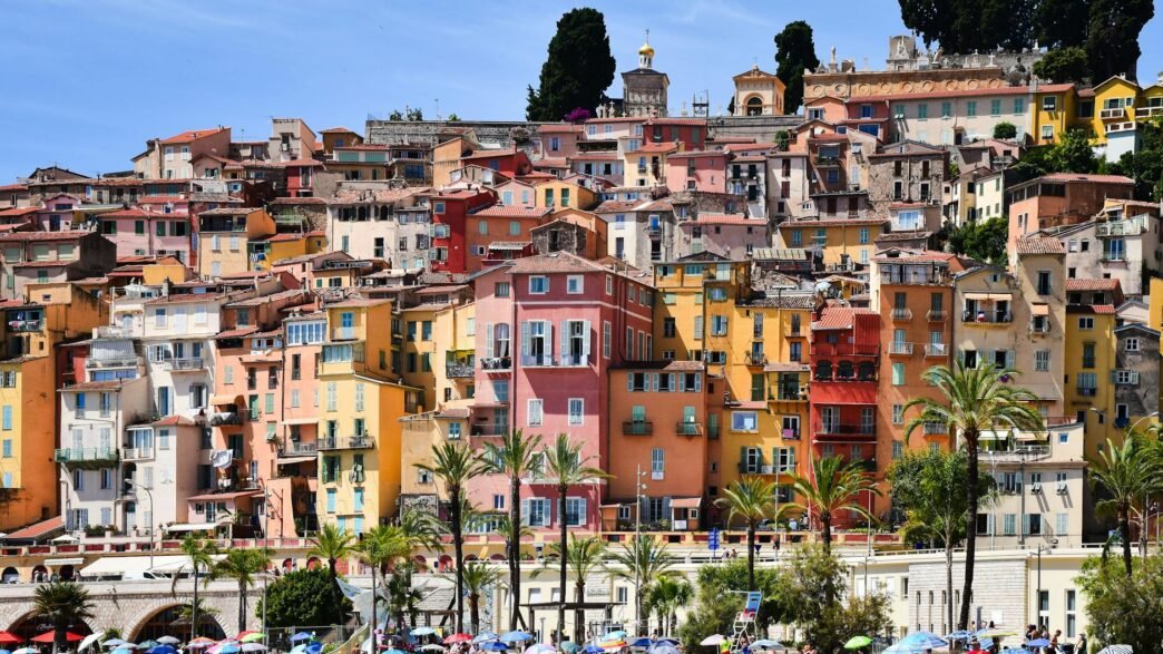 colorful houses of menton south of france