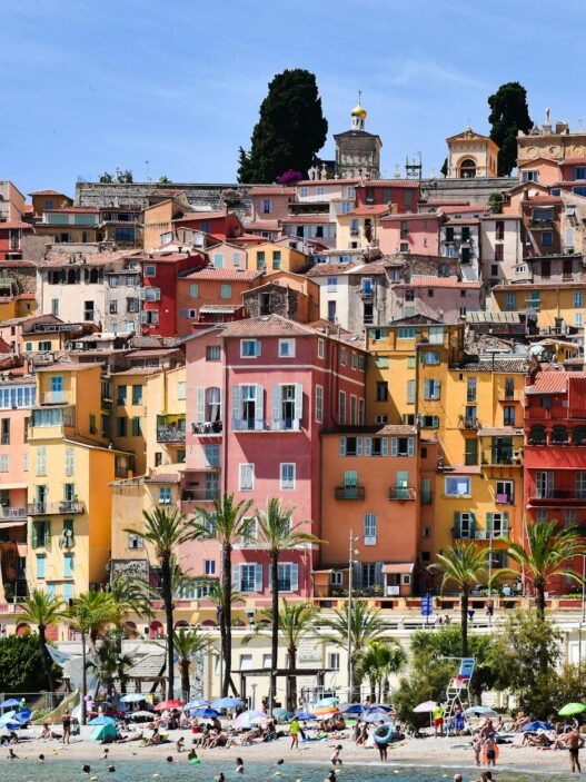 colorful houses of menton south of france