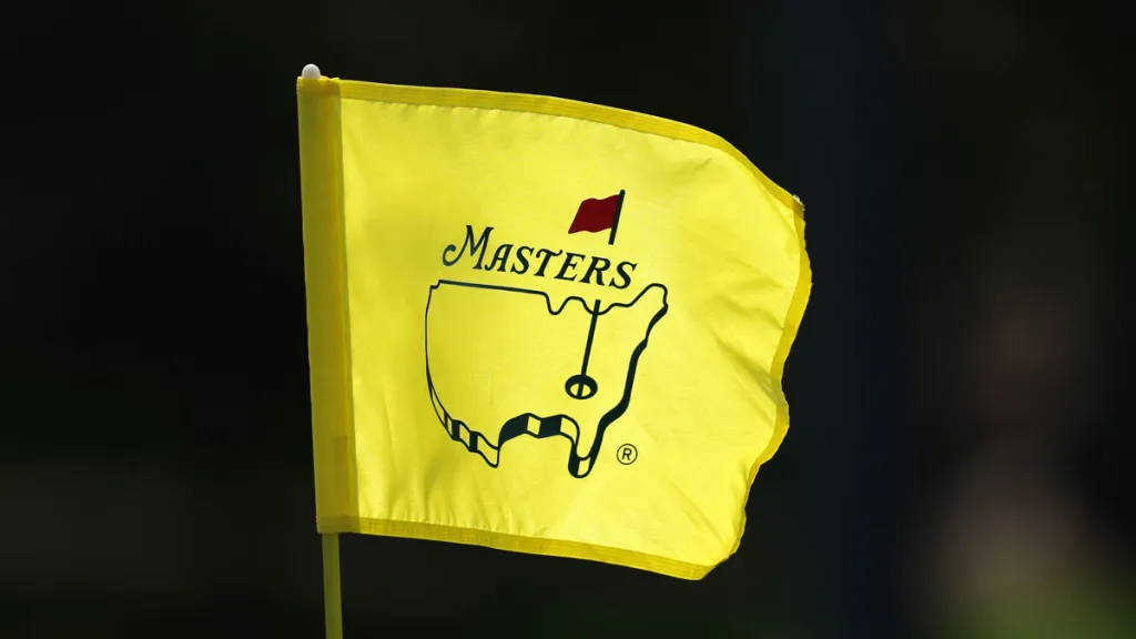 Bandeira de torneio de golfe Masters em estádio