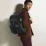 Mochila Montblanc Panorama Medium Backpack em couro Extreme Soft preto