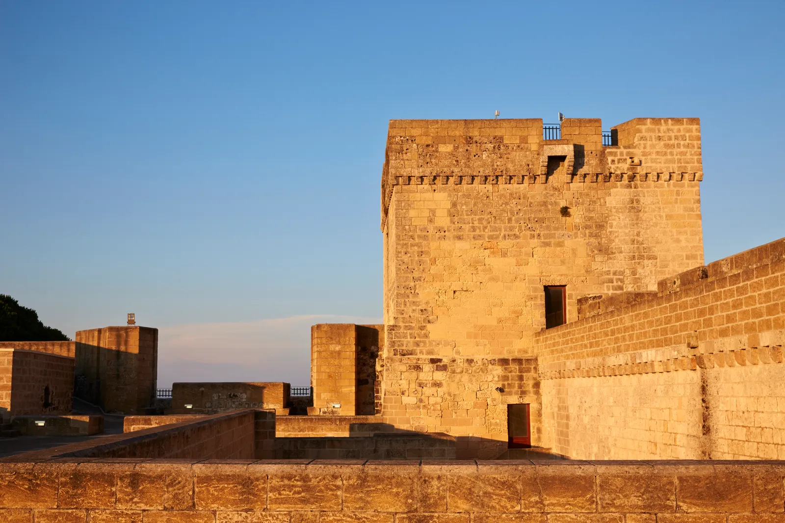 Castelo histórico na cidade de Castro, Puglia