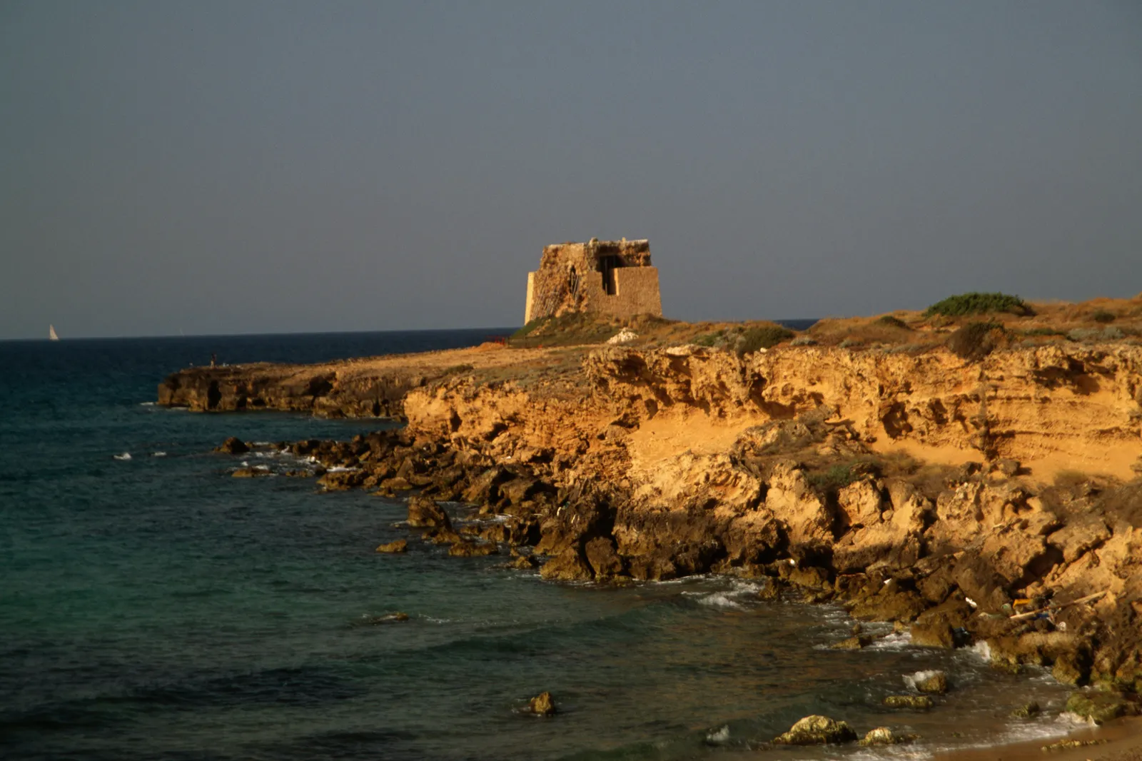 Vista aérea da reserva natural de Torre Guaceto na Puglia