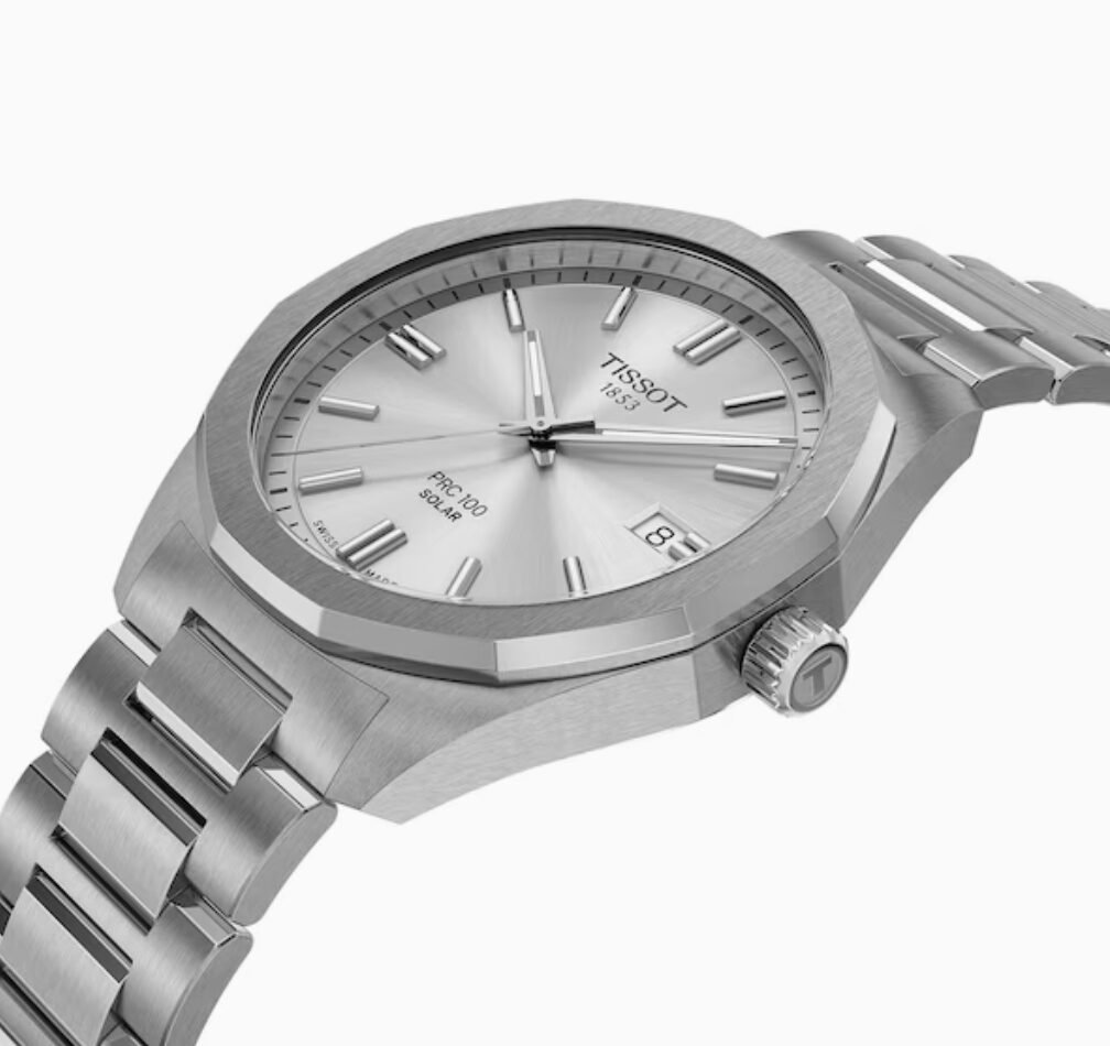 Relógio Tissot PR100 Solar com cristal de safira fotovoltaico