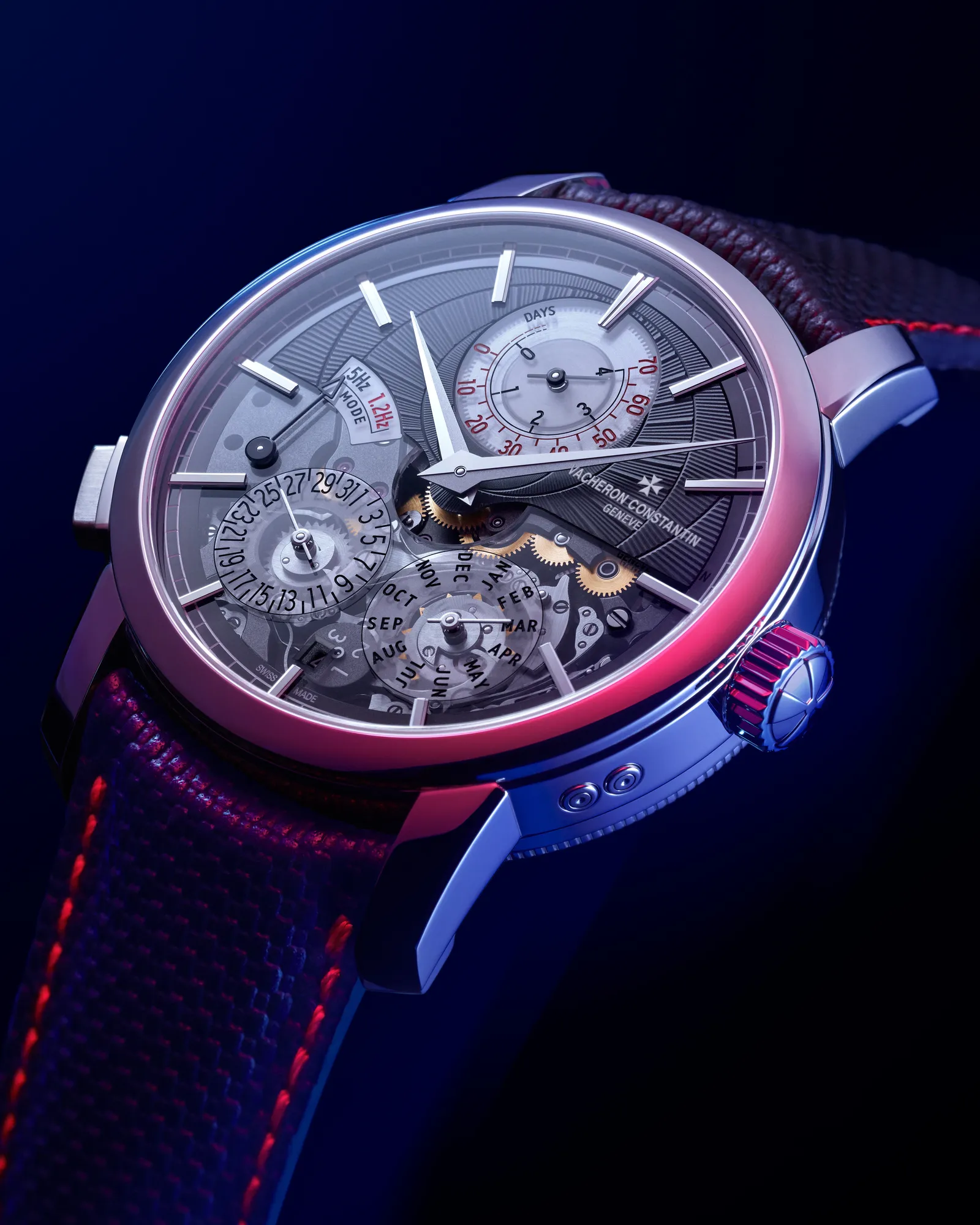 Vacheron Constantin Traditionnelle Twin Beat Perpetual Calendar com mostrador esqueletizado