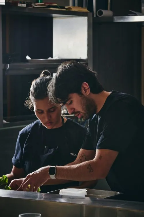 Chefs Letícia Ferreira e Renato Mello no restaurante Corrutela