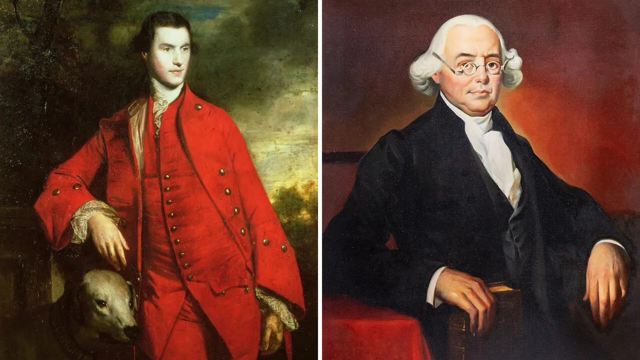 Retrato pintado de Charles Lennox em trajes de época