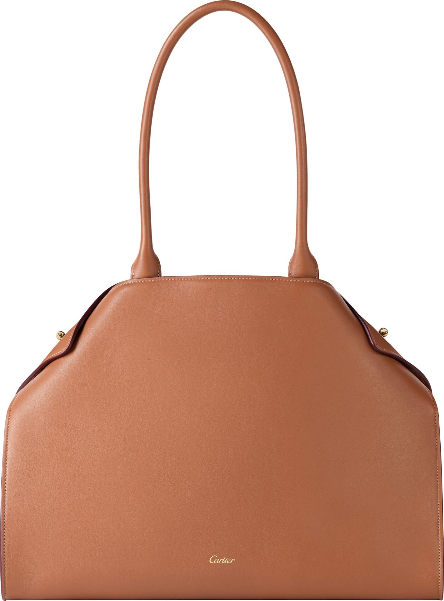 Bolsa Clash de Cartier média em caramelo