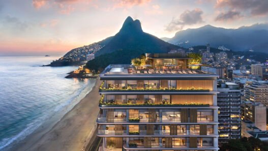 Render do futuro Four Seasons Hotel Rio de Janeiro, no Leblon