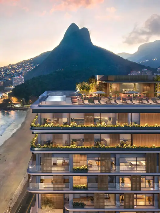 Render do futuro Four Seasons Hotel Rio de Janeiro, no Leblon