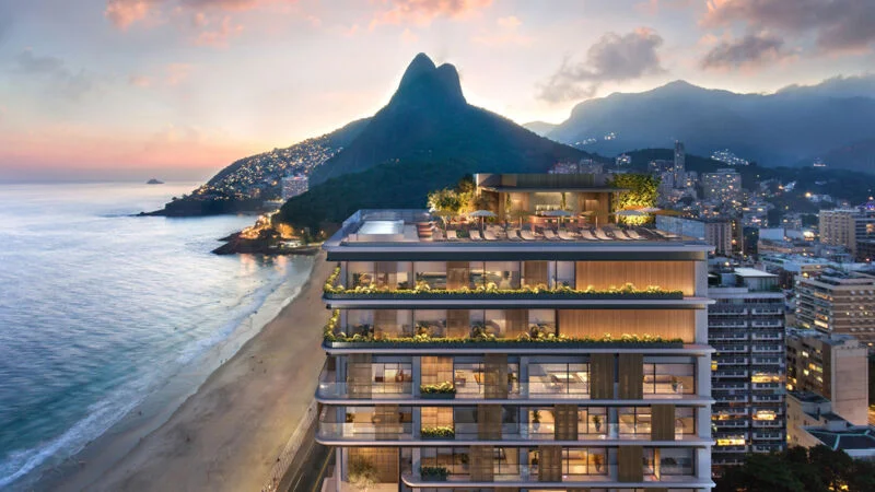 Render do futuro Four Seasons Hotel Rio de Janeiro, no Leblon