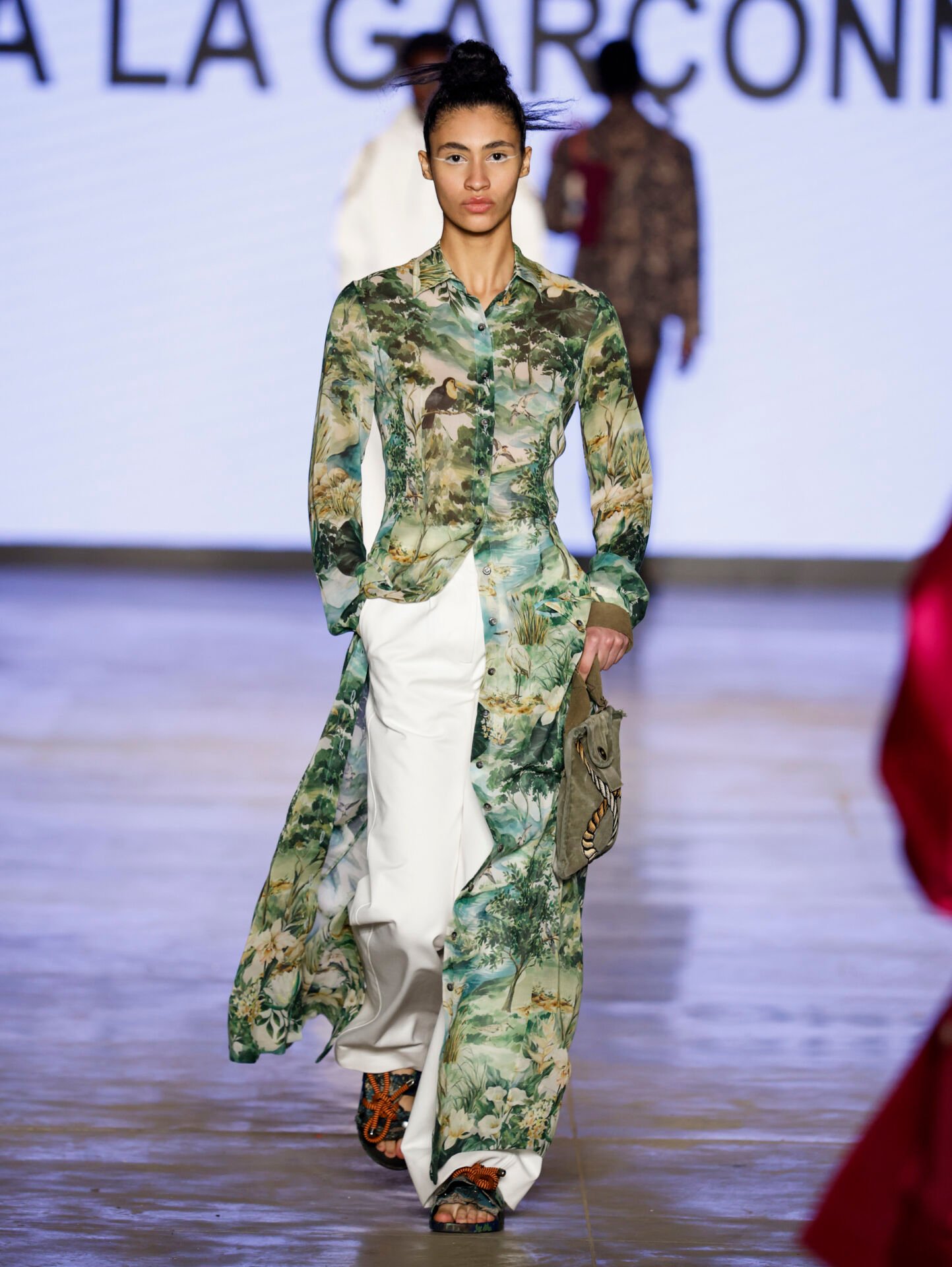 Vestido longo estampado, À La Garçonne SPFW N61