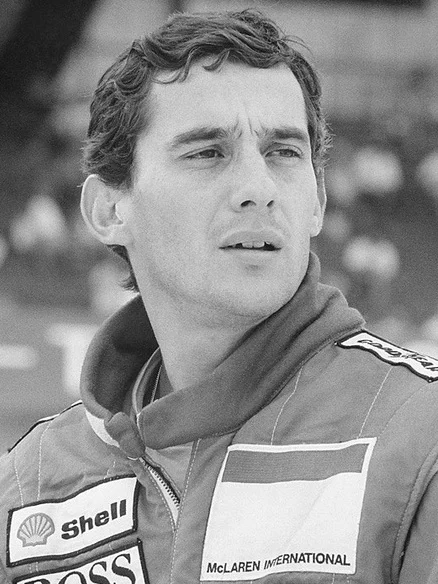 Ayrton Senna no box da McLaren