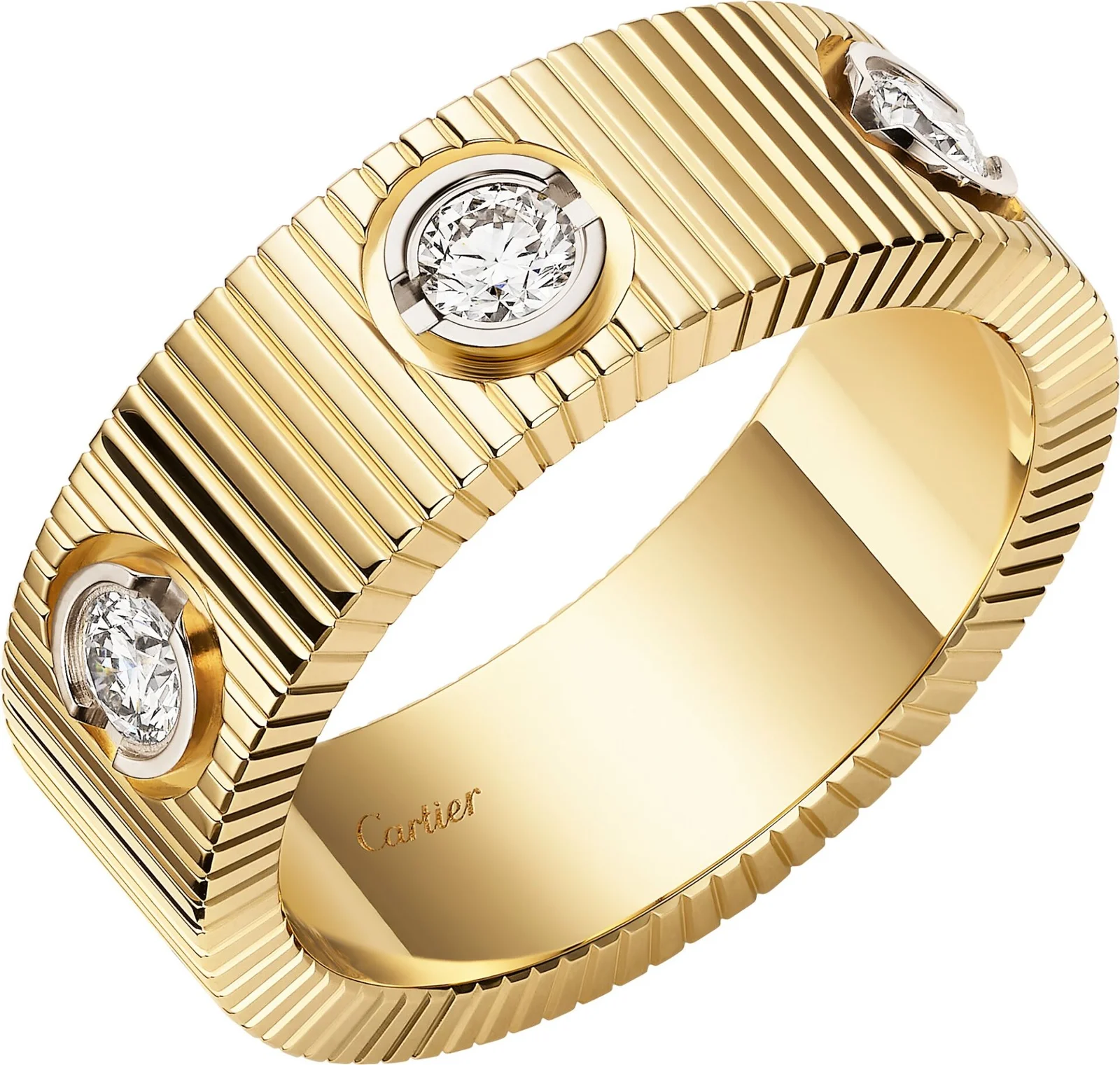 Anel LOVE Unlimited da Cartier em ouro amarelo com seis diamantes