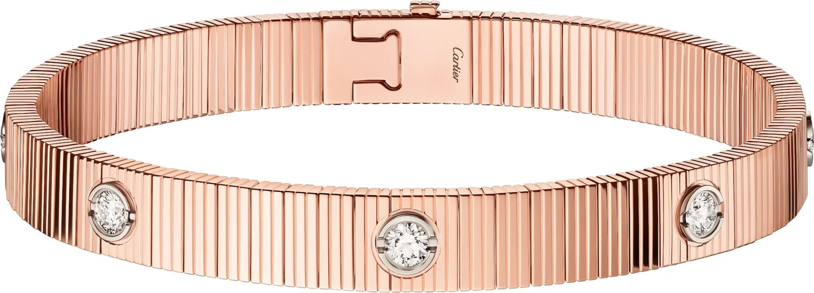 Bracelete LOVE Unlimited da Cartier em ouro rosa com diamantes
