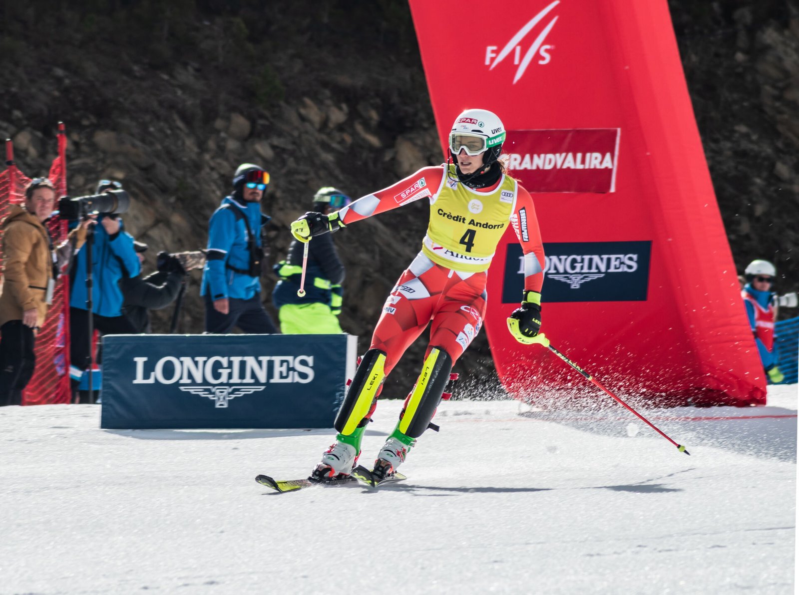 Prova de slalom da Copa do Mundo em Grandvalira, Andorra