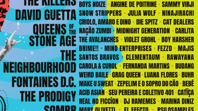 Cartaz oficial do Lollapalooza Brasil 2027, com o line-up completo, em Interlagos, 19, 20 e 21 de março