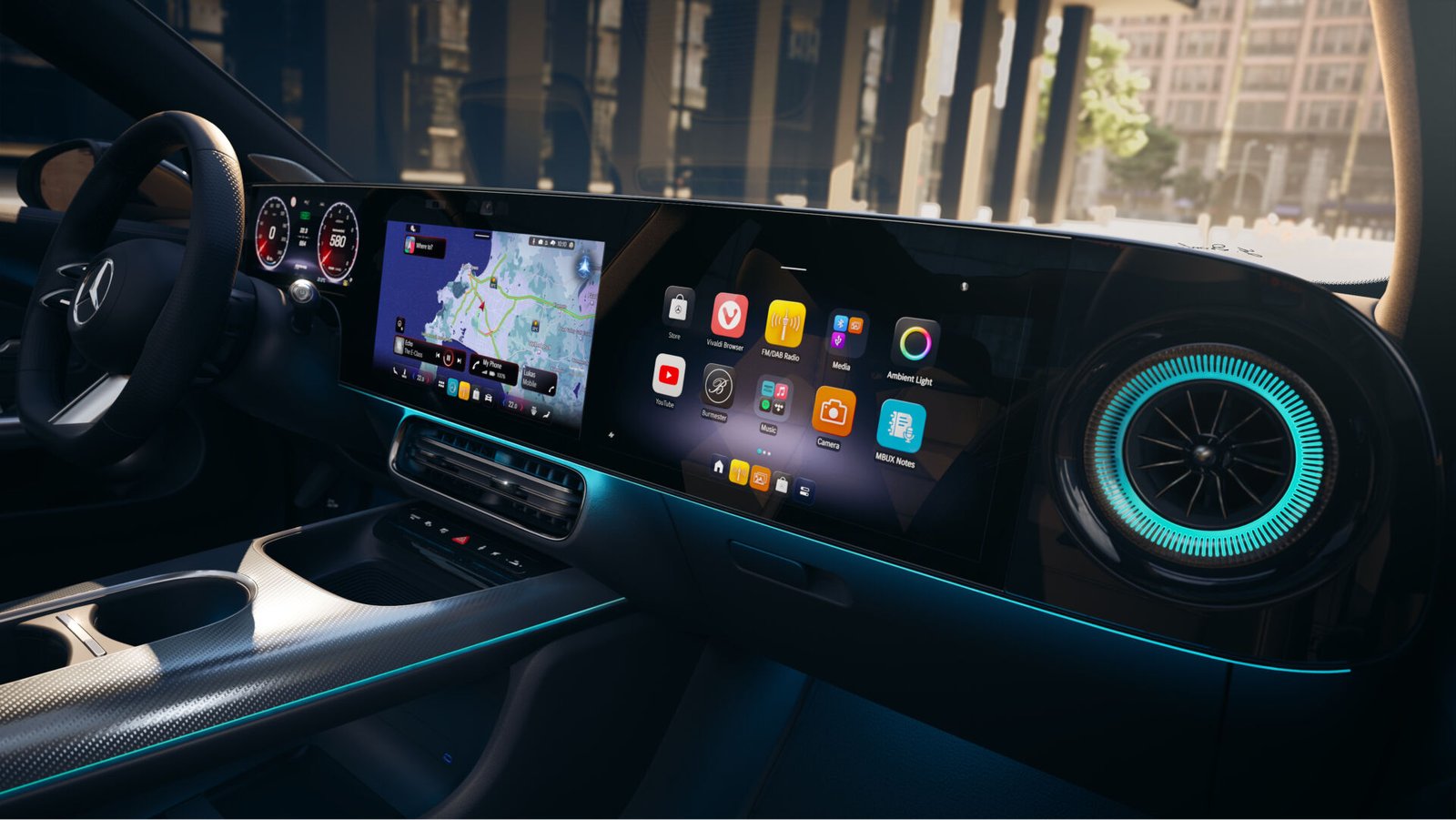 Interior do Mercedes-Benz CLA 200 AMG Line