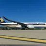 O primeiro Airbus A350-900ULR da Singapore Airlines na pista em Toulouse