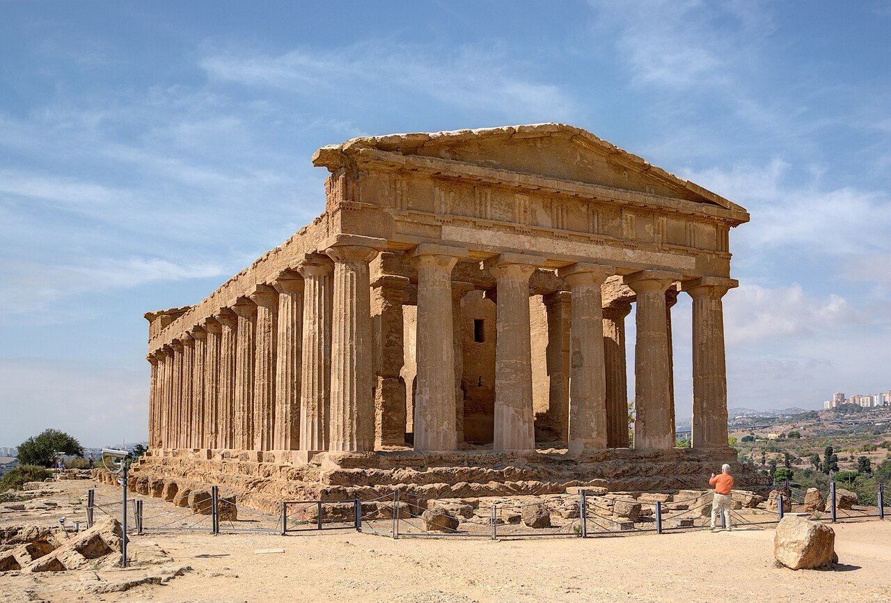 Templo da Concórdia no Vale dos Templos, em Agrigento