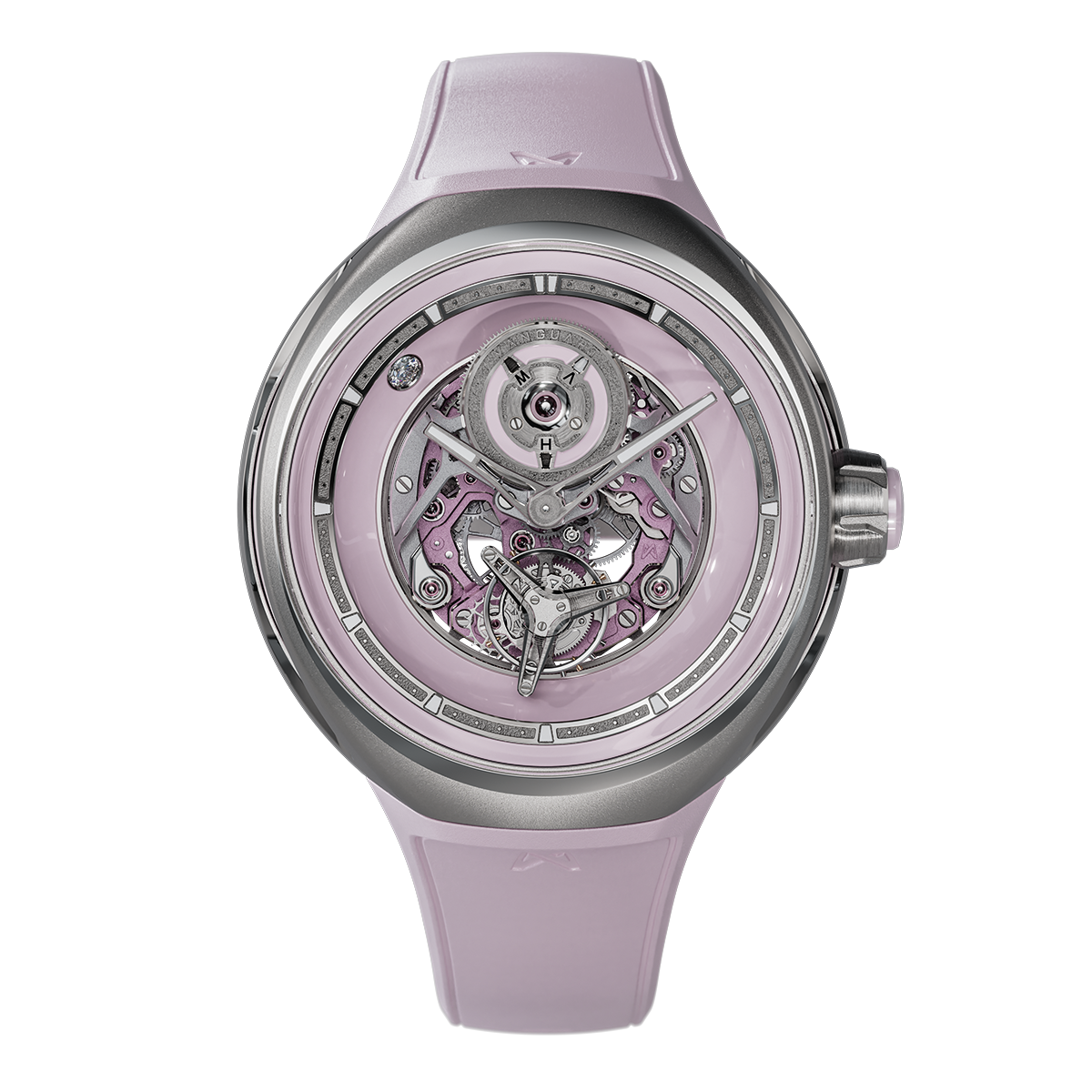 Vanguart Orb Pink Ceramic Titanium com pulseira rosa
