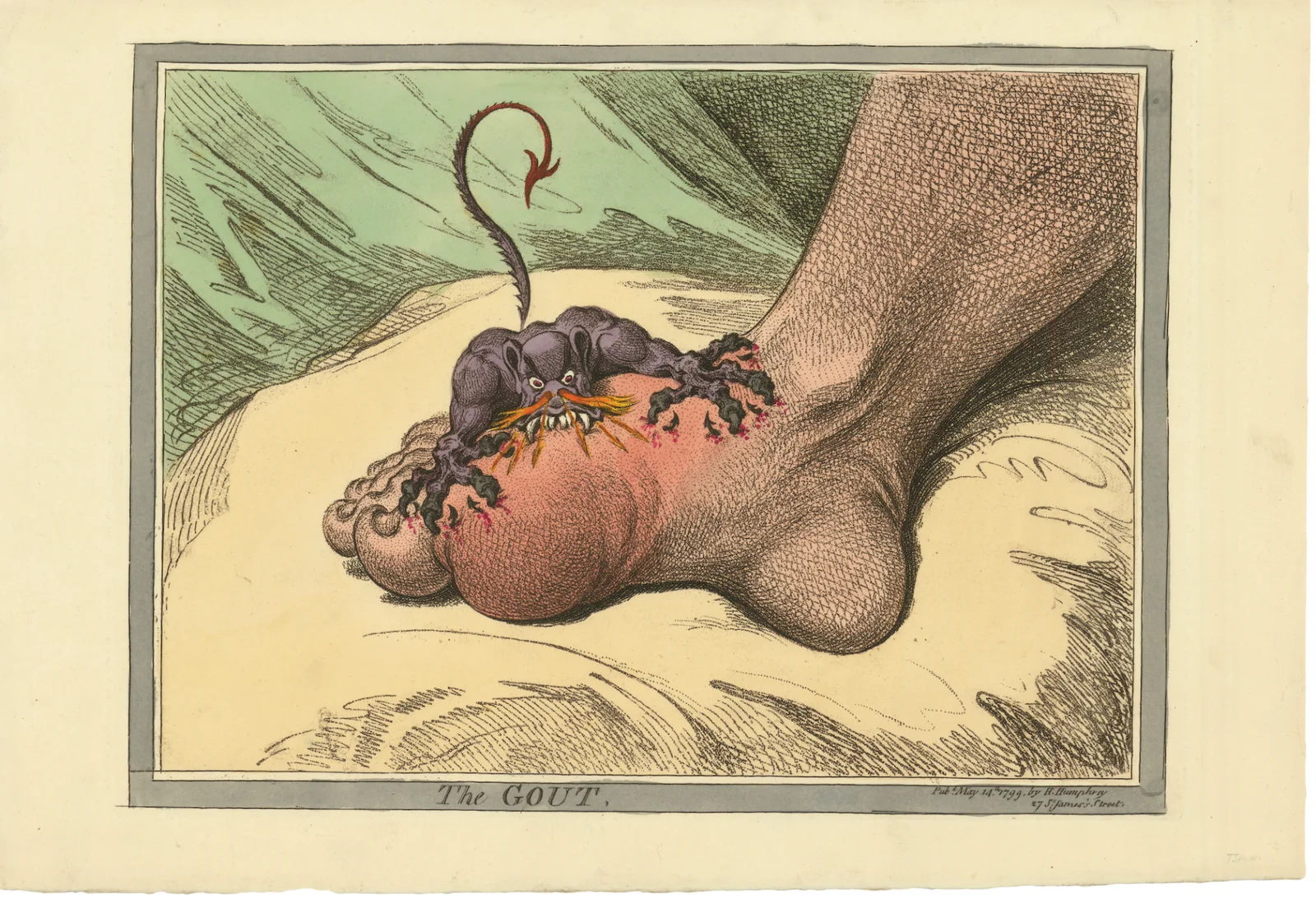 Gravura satírica de James Gillray exibida na Frieze Masters