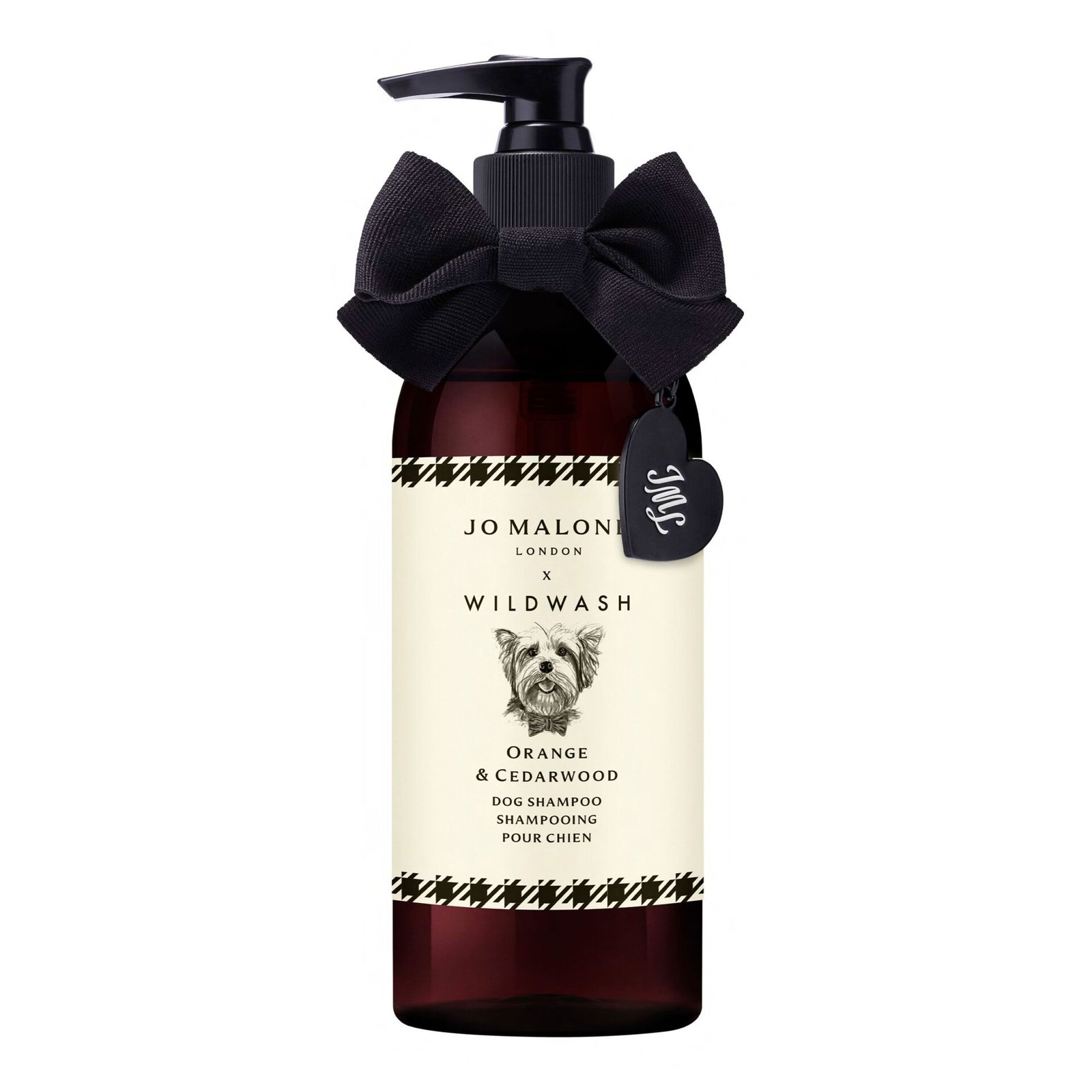 Frasco do shampoo Jo Malone London x WildWash com ilustração canina