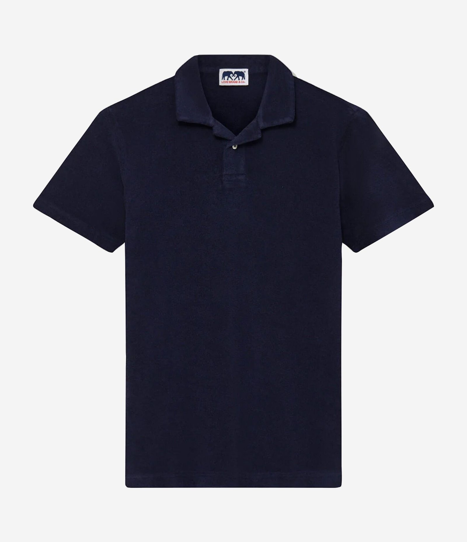 Polo masculina atoalhada azul-marinho Powell da Love Brand & Co.