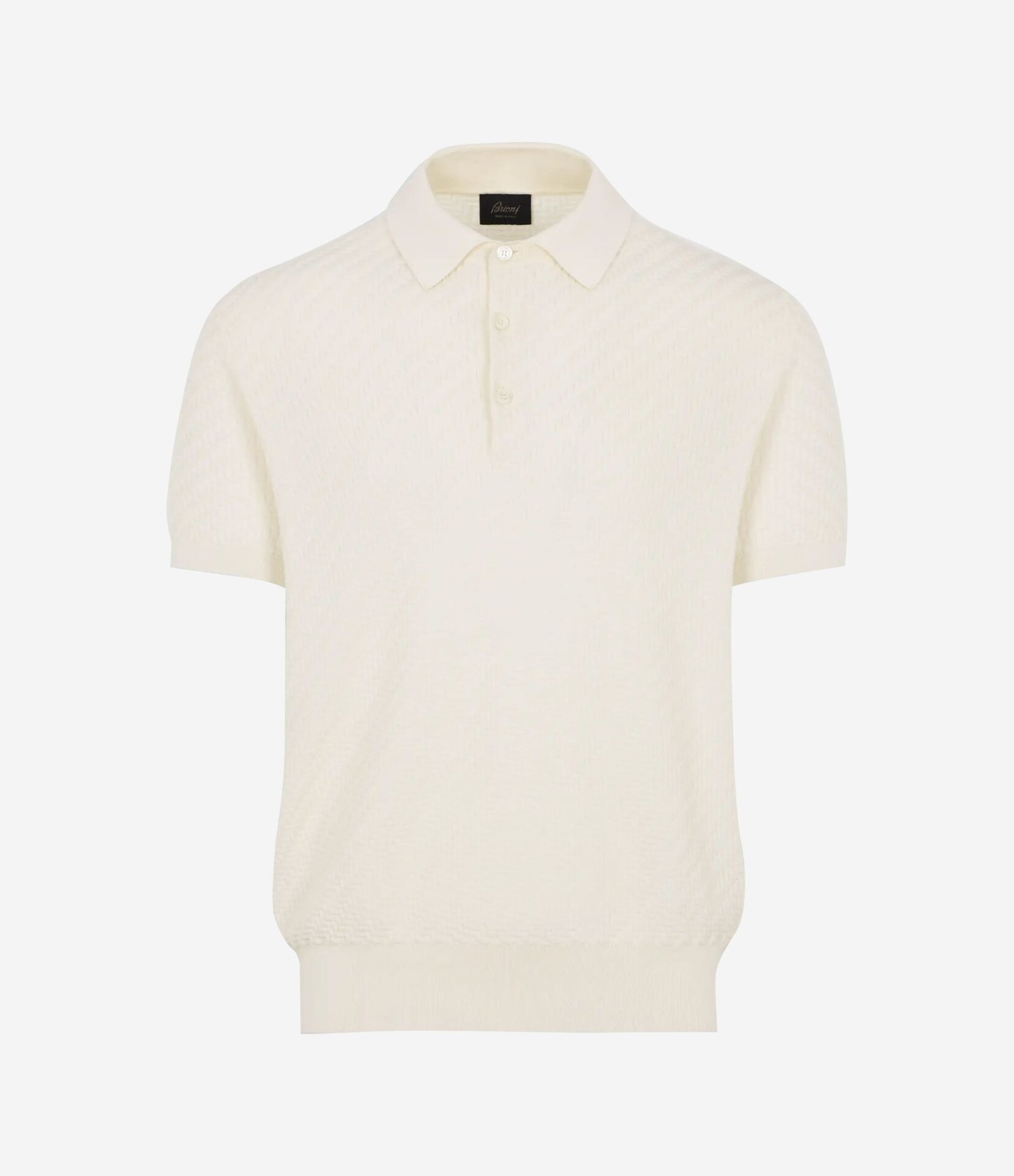 Polo branca Trama em algodão, seda e cashmere da Brioni
